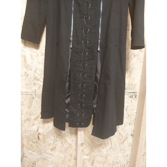 Punk Rave Large Long Black Jacket Gothic Punk - Picture 2 of 11